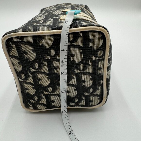 Christian Dior-Authentic- Vanity Trotter Canvas Cosmetic Pouch Black - Picture 3 of 13